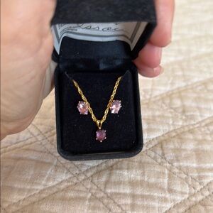 Elegant Gold and Purple Jewelry Set